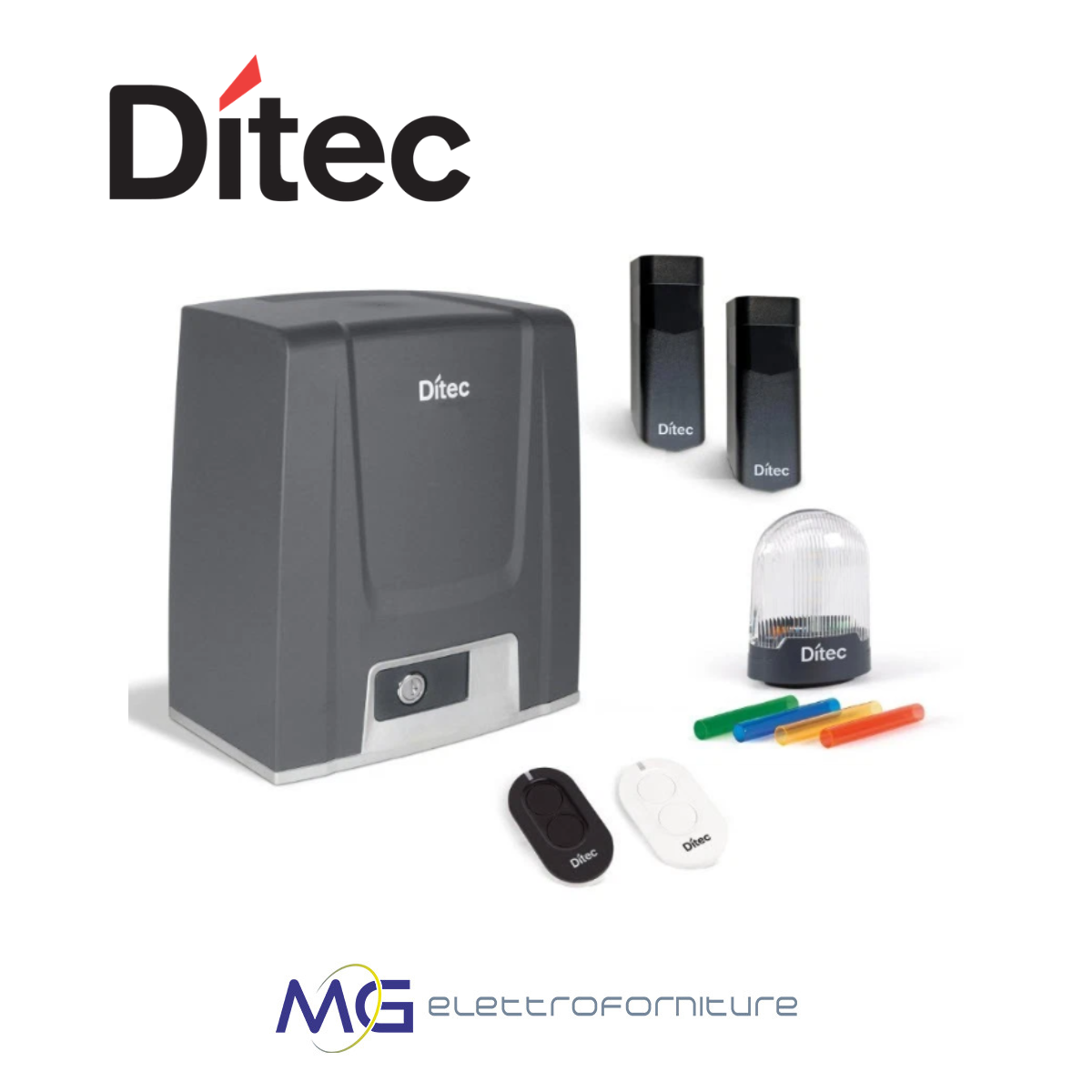 Kit_cencello_scorrevole_400Kg-600Kg_automazione_motoriduttore_uso_frequente_lampeggiante_fotocellule_radiocomando_prezzo_basso_migliore_MGelettroforniture