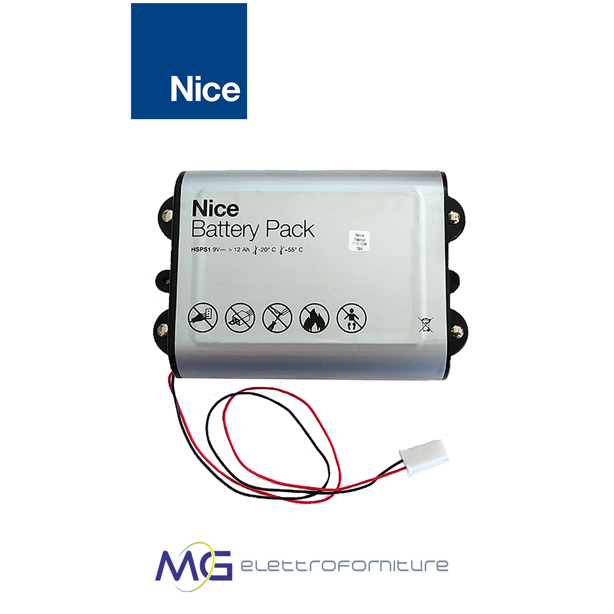NICE HSPS1 pacco batteria 9 V 12 Ah per sirena da esterno e