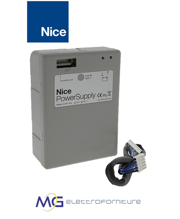 NICE PS124 Batteria per automazione a 24V con caricabatterie - Vendita  Online Materiale elettrico, antifurti, videosorveglianza - Mg  Elettroforniture