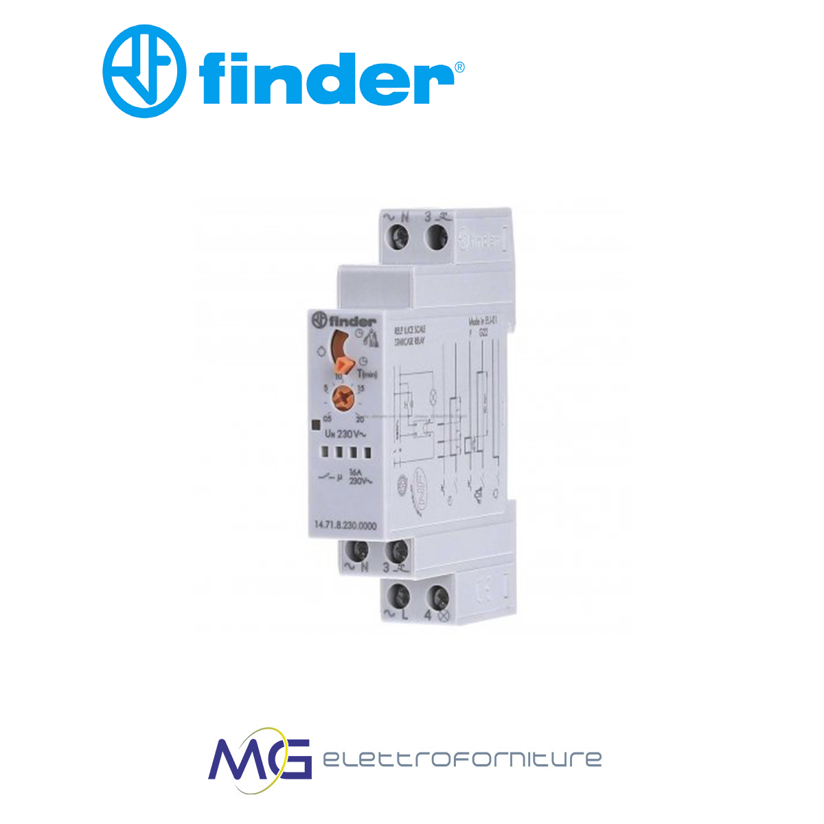 FINDER 14.71 Temporizzatore luce scale multifunzione, 1 modulo - Vendita  Online Materiale elettrico, antifurti, videosorveglianza - Mg  Elettroforniture